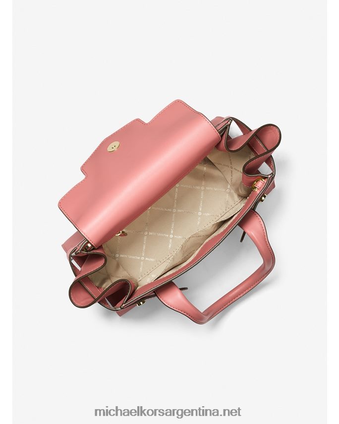 mujer Rosa de té satchel carmen mediano de piel sintetica con cinturon Michael Kors T46HB01457