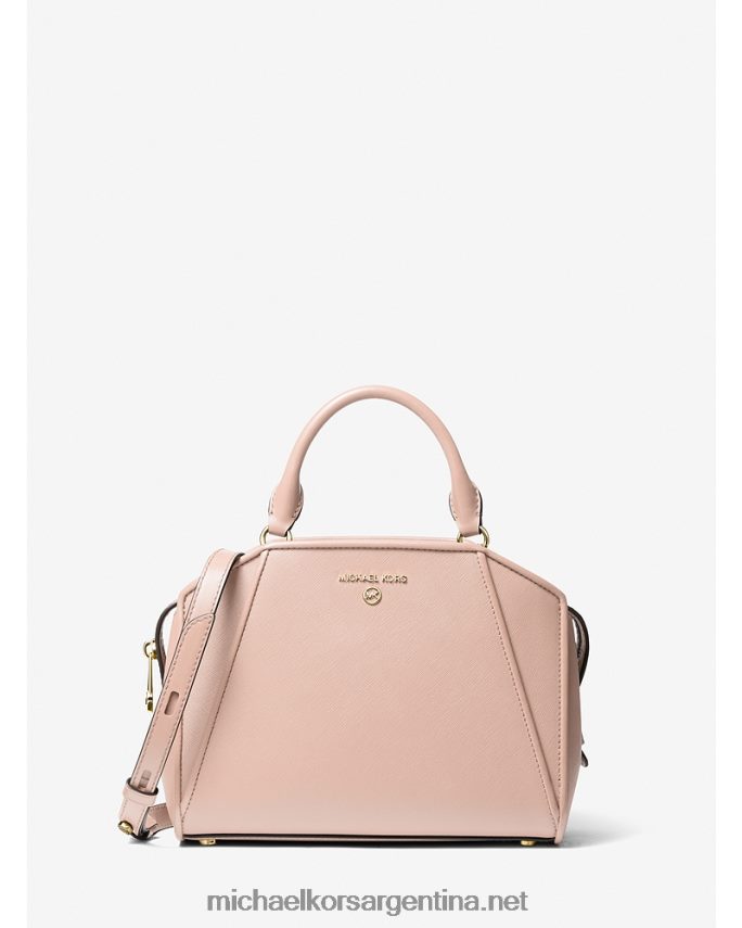 mujer Rosa suave bolso satchel cleo pequeño de piel saffiano Michael Kors T46HB01454