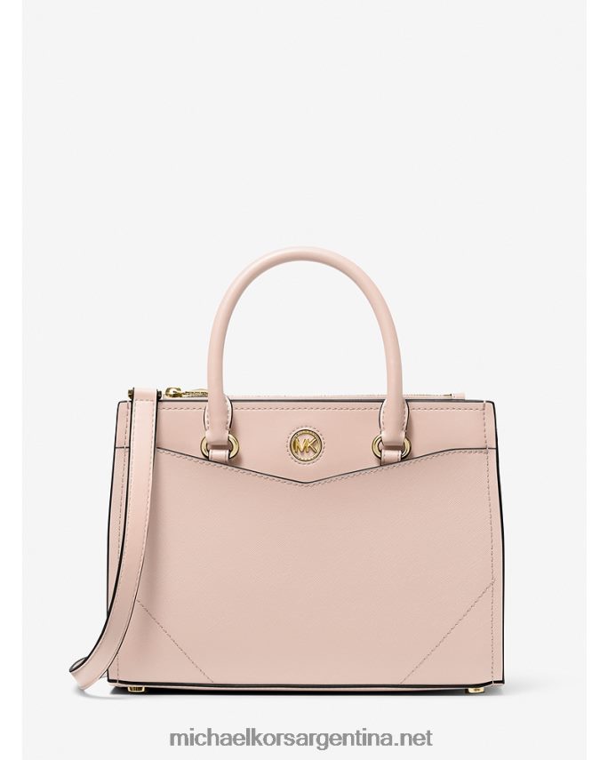 mujer Rosa suave bolso satchel everly mediano de piel saffiano Michael Kors T46HB01442