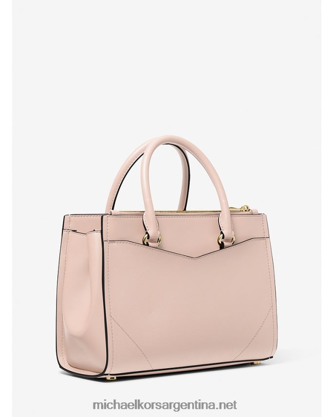 mujer Rosa suave bolso satchel everly mediano de piel saffiano Michael Kors T46HB01442