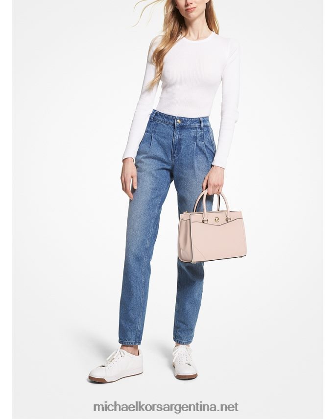 mujer Rosa suave bolso satchel everly mediano de piel saffiano Michael Kors T46HB01442