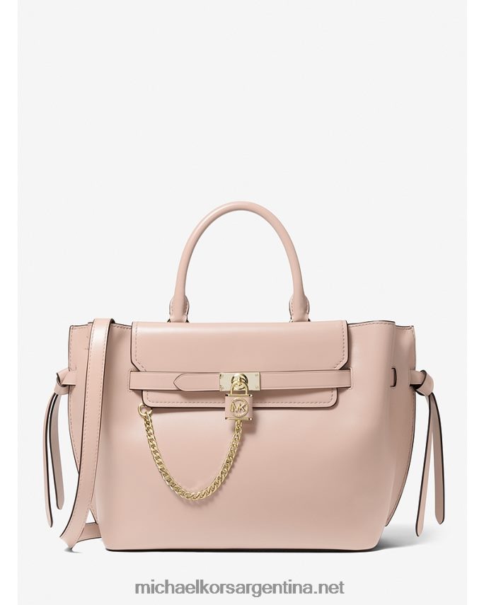 mujer Rosa suave bolso satchel hamilton legacy grande de piel con cinturón Michael Kors T46HB01414