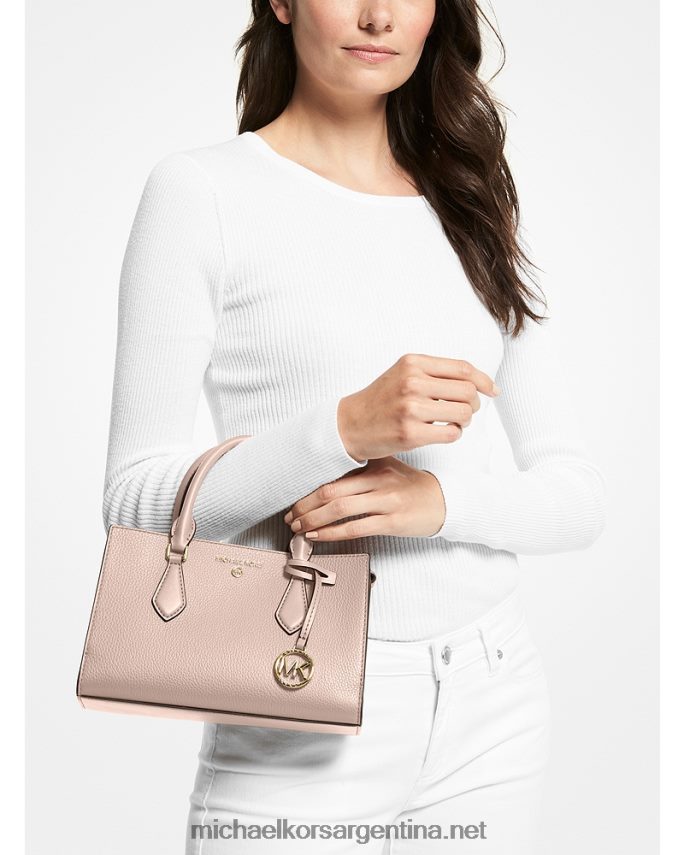 mujer Rosa suave bolso satchel valerie pequeño de piel granulada Michael Kors T46HB01489