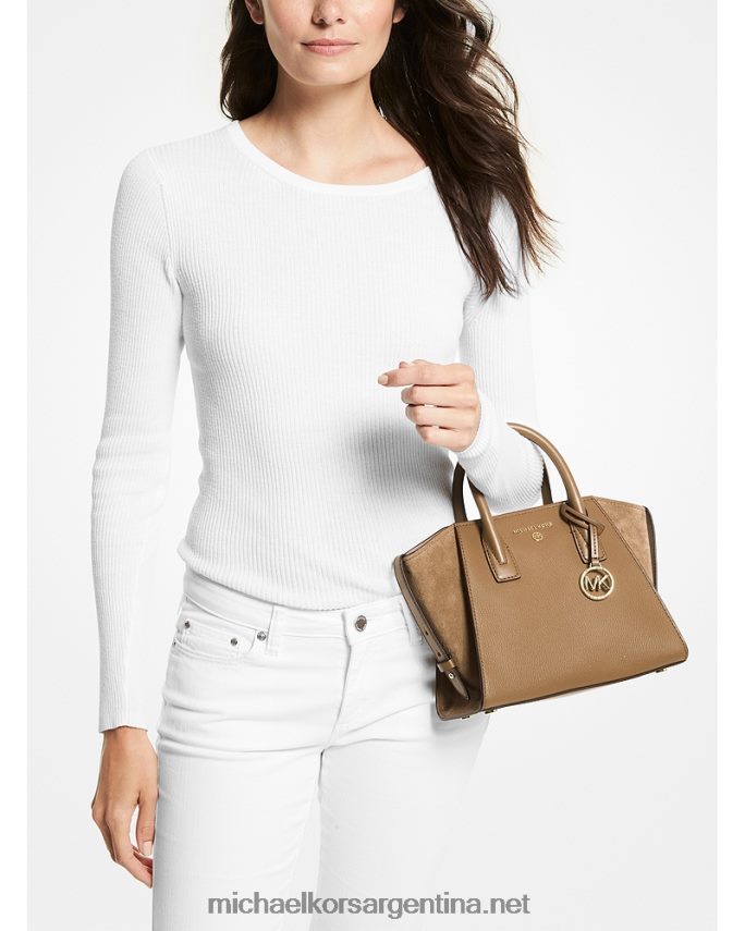 mujer cáscara bolso satchel avril pequeño de piel con cremallera superior Michael Kors T46HB01498