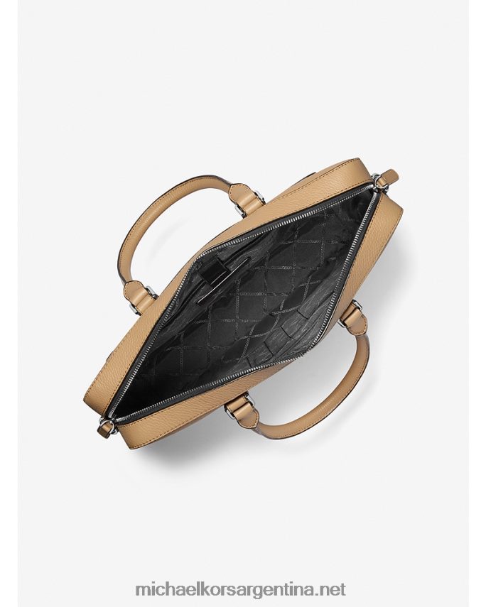 mujer camello maletín hudson de piel texturizada Michael Kors T46HB01509