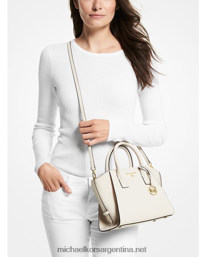 mujer es crema bolso satchel avril grande de piel con cremallera superior Michael Kors T46HB01451