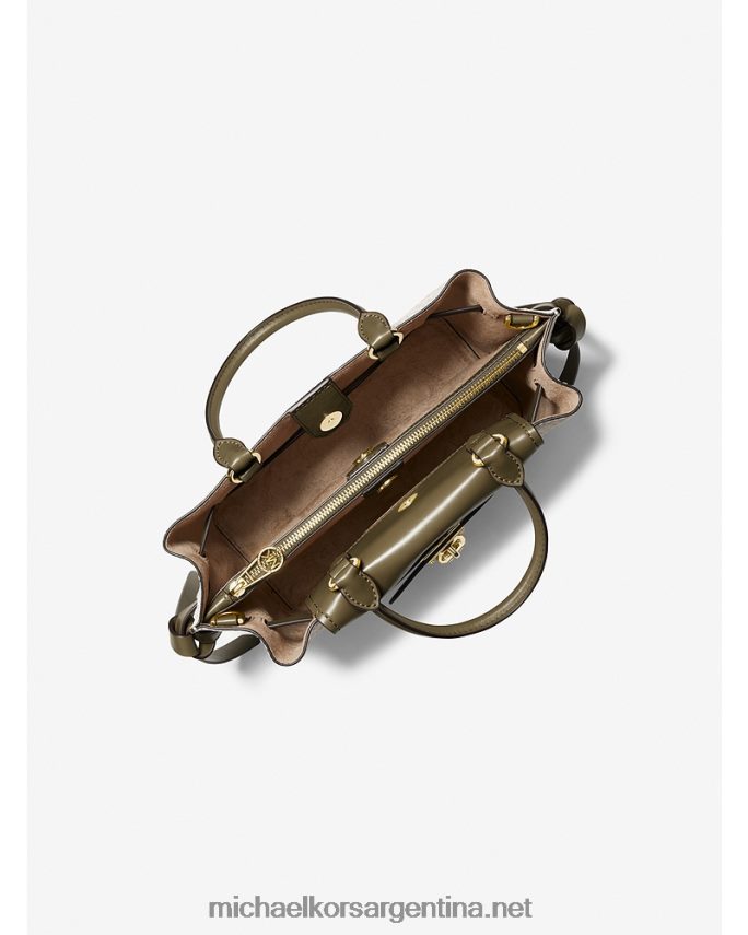 mujer furgoneta/olivo bolso satchel hamilton legacy pequeño con cinturón y logo Michael Kors T46HB01467