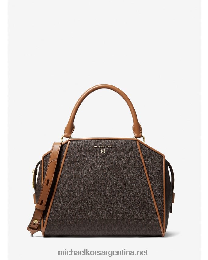 mujer marrón/bellota cartera cleo mediana con logo Michael Kors T46HB01446