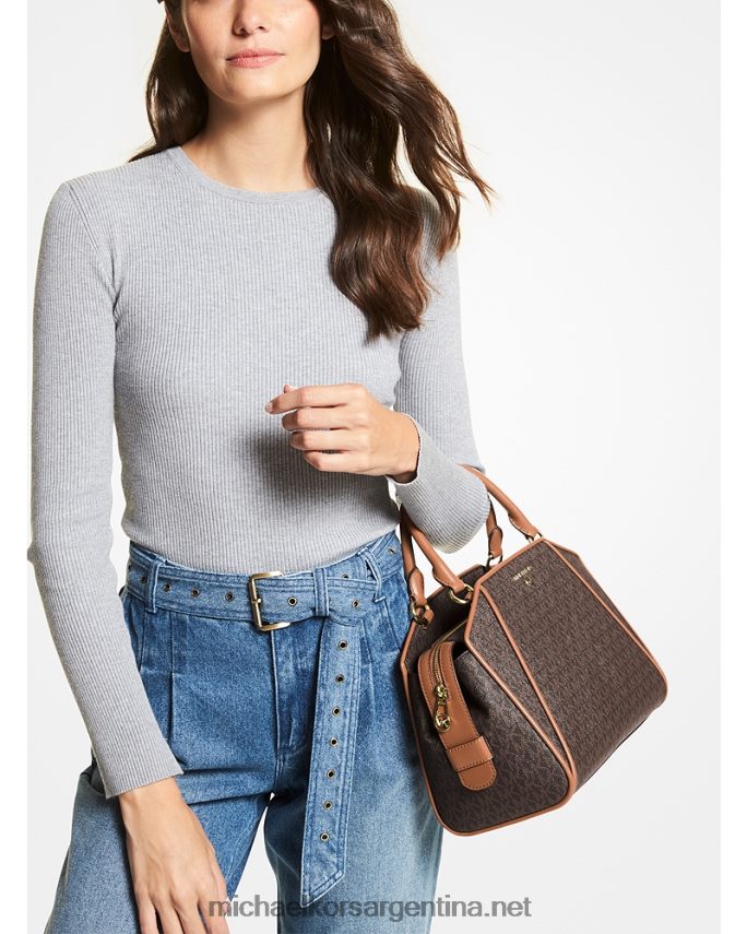 mujer marrón/bellota cartera cleo mediana con logo Michael Kors T46HB01446