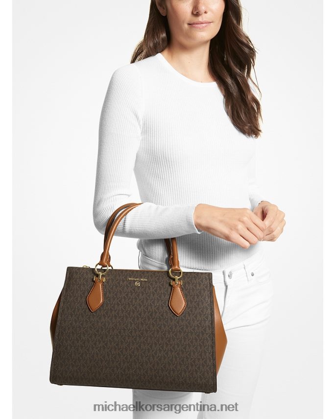 mujer marrón/bellota cartera marilyn grande con logo Michael Kors T46HB01393