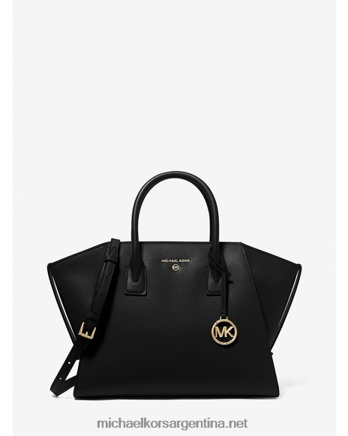 mujer negro bolso satchel avril grande de piel con cremallera superior Michael Kors T46HB01453