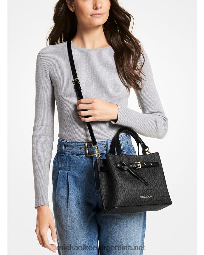 mujer negro bolso satchel emilia pequeño con logo Michael Kors T46HB01420