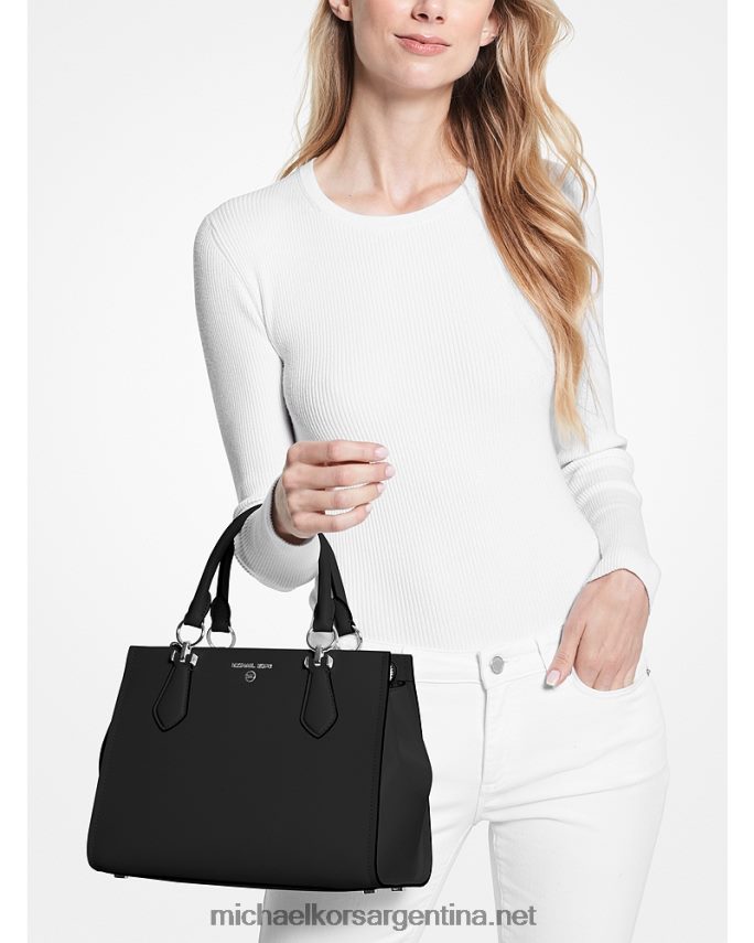 mujer negro bolso satchel marilyn mediano de piel saffiano Michael Kors T46HB01421