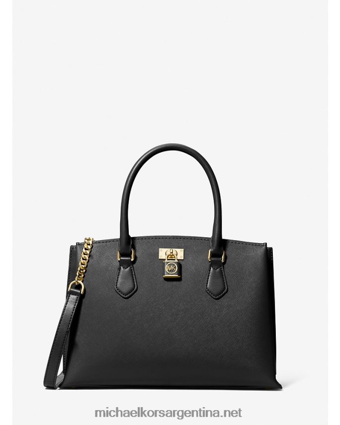 mujer negro bolso satchel mediano ruby ​​de piel saffiano Michael Kors T46HB01483