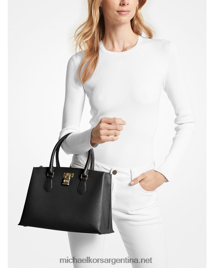 mujer negro bolso satchel mediano ruby ​​de piel saffiano Michael Kors T46HB01483