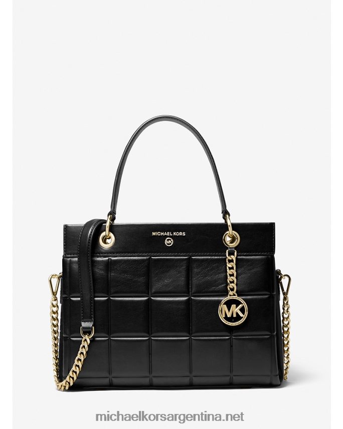 mujer negro bolso satchel susan mediano de piel acolchada Michael Kors T46HB01514