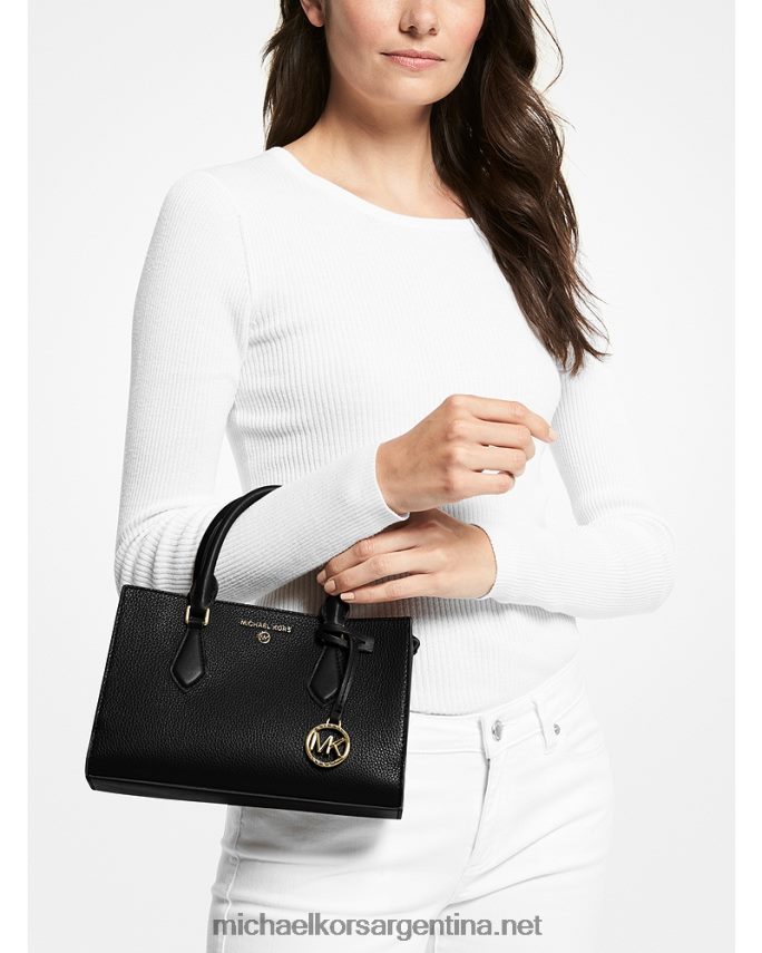 mujer negro bolso satchel valerie pequeño de piel granulada Michael Kors T46HB01492