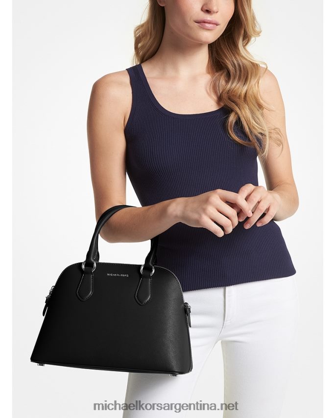 mujer negro bolso satchel veronica mediano de piel saffiano Michael Kors T46HB01437