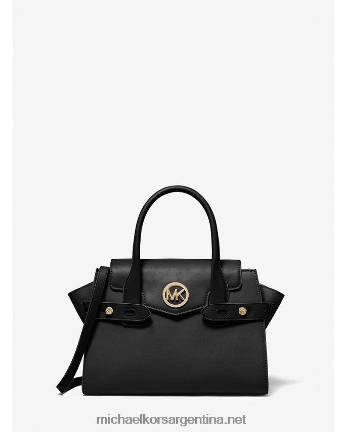 mujer negro satchel carmen mediano de piel sintetica con cinturon Michael Kors T46HB01460