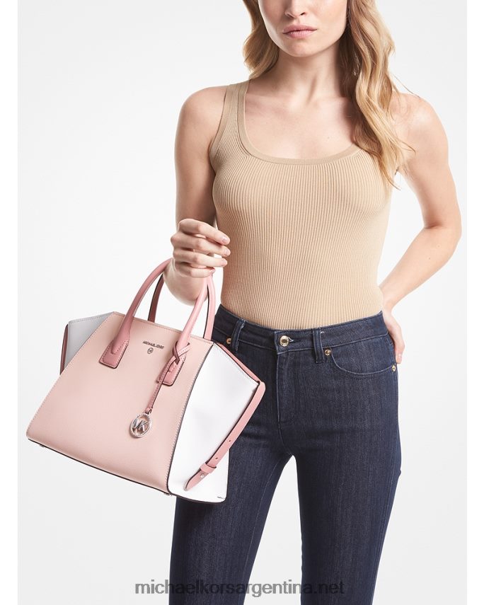 mujer prímula multi bolso satchel avril grande de piel granulada con bloques de color y cremallera superior Michael Kors T46HB01444