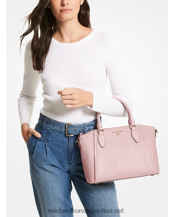 mujer rosa ahumada bolso satchel sienna mediano de piel granulada Michael Kors T46HB01503