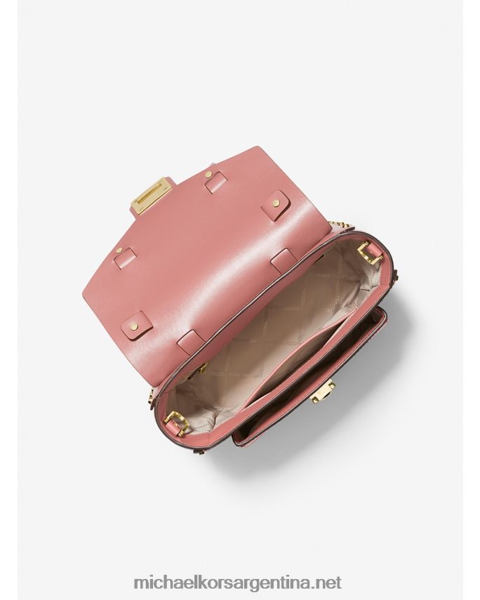 mujer rosa cartera manhattan mediana de piel Michael Kors T46HB01436