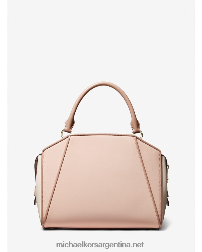 mujer sfp/ltcr/fwn bolso satchel Cleo mediano de piel saffiano con bloques de color Michael Kors T46HB01450