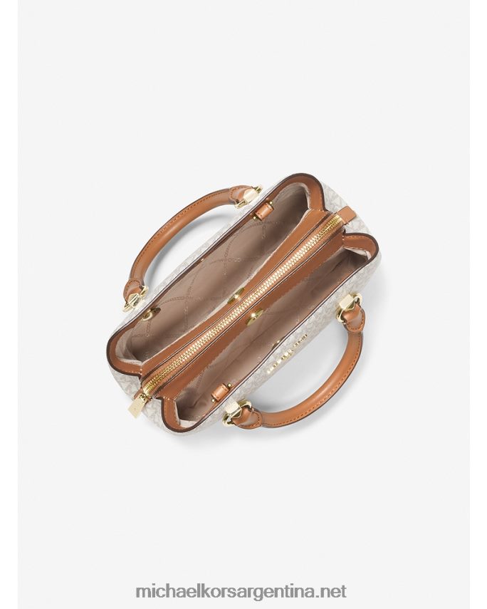 mujer vainilla/bellota cartera Edith pequeña con logo Michael Kors T46HB01456