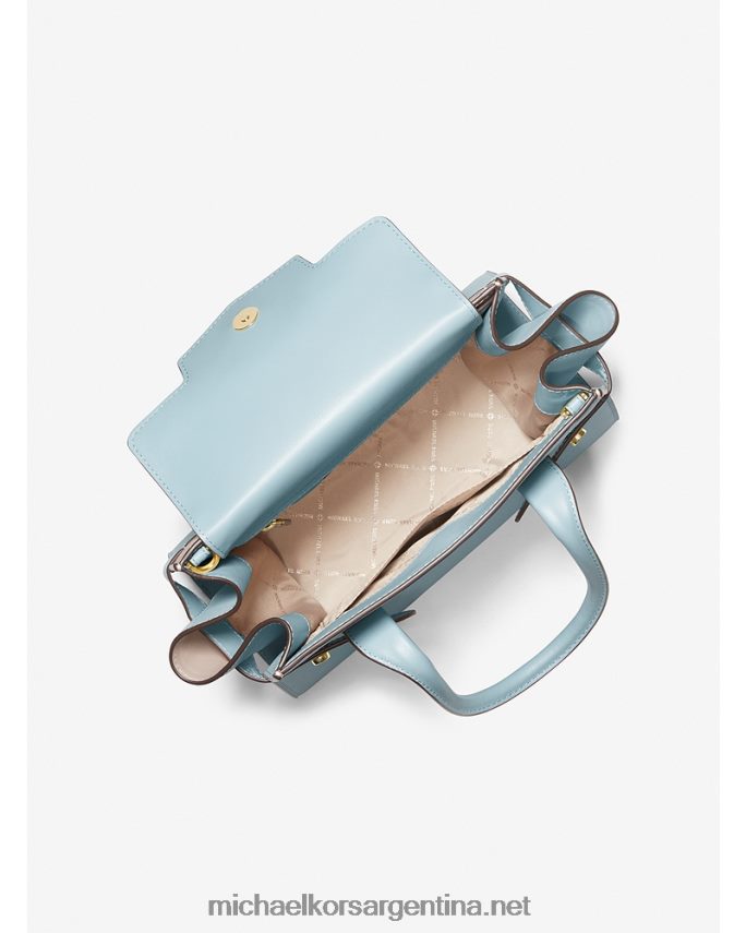 mujer vista azul satchel carmen mediano de piel sintetica con cinturon Michael Kors T46HB01458