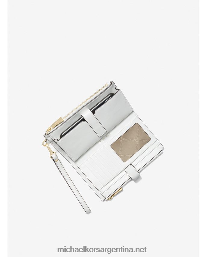 mujer Blanco óptico cartera para smartphone adele de piel tejida Michael Kors T46HB01582