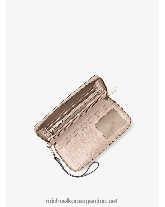 mujer Rosa suave pulsera continental de cuero Michael Kors T46HB01622