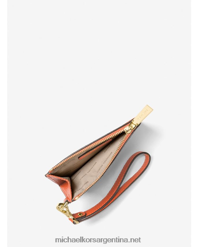 mujer naranja óptica monedero de cuero Michael Kors T46HB01629