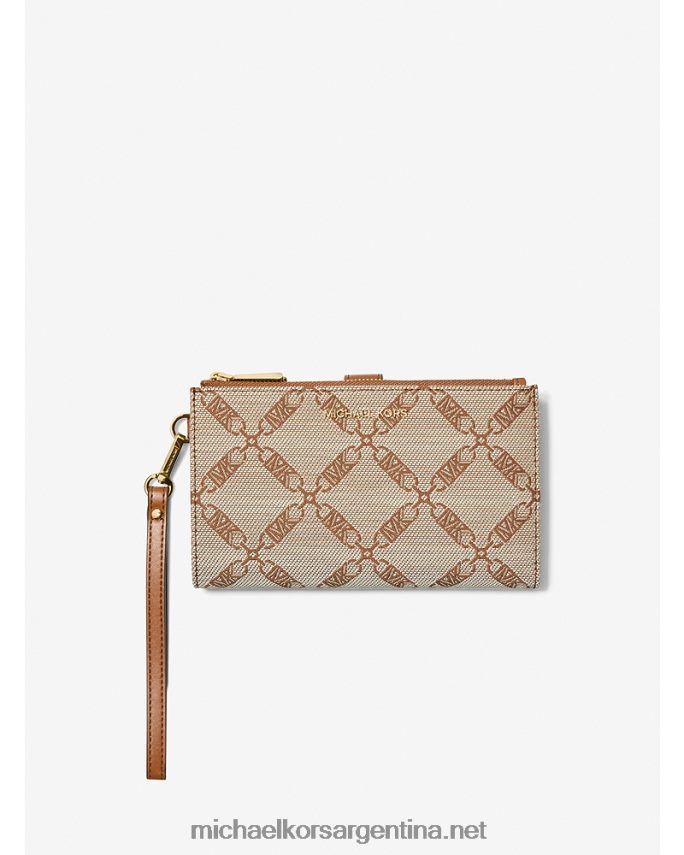 mujer natural/equipaje cartera para smartphone Adele Empire en jacquard con logo Michael Kors T46HB01606