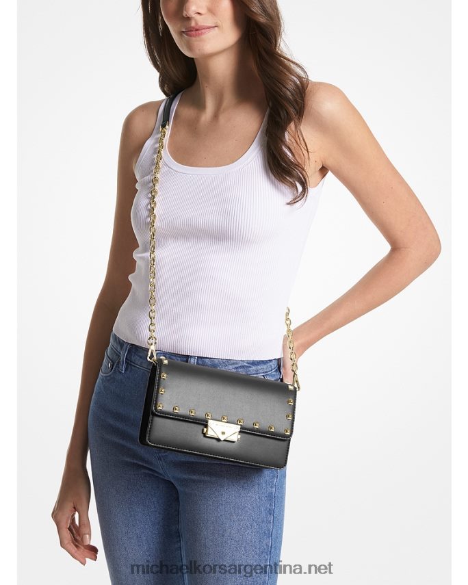 mujer negro bolso de mano cece mediano de piel sintética con tachuelas Michael Kors T46HB01583