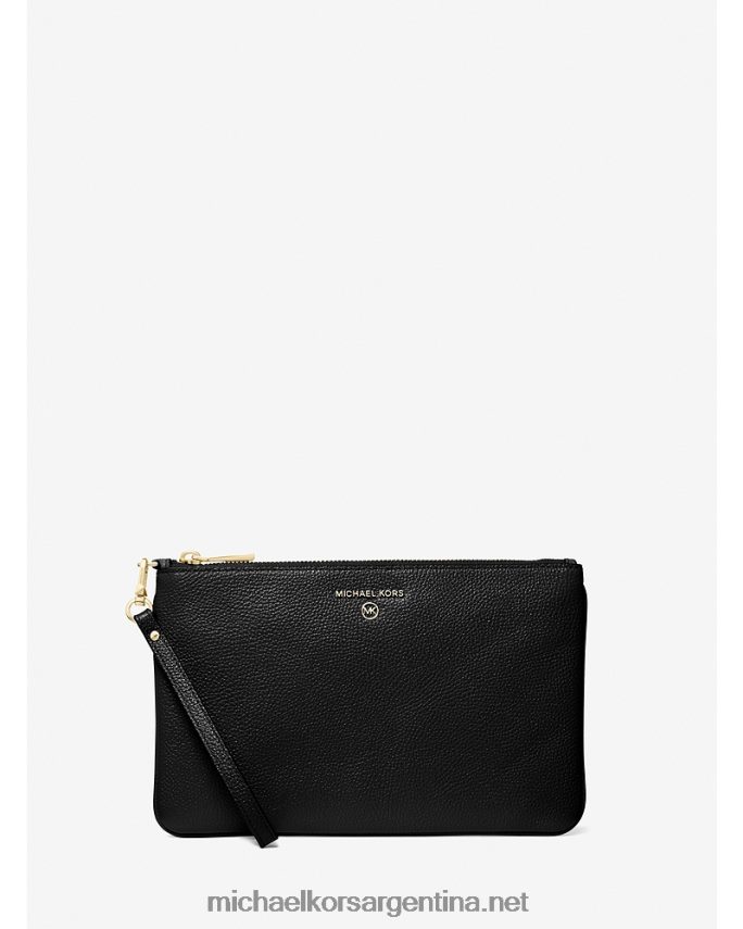 mujer negro bolso de mano grande de piel granulada Michael Kors T46HB01586