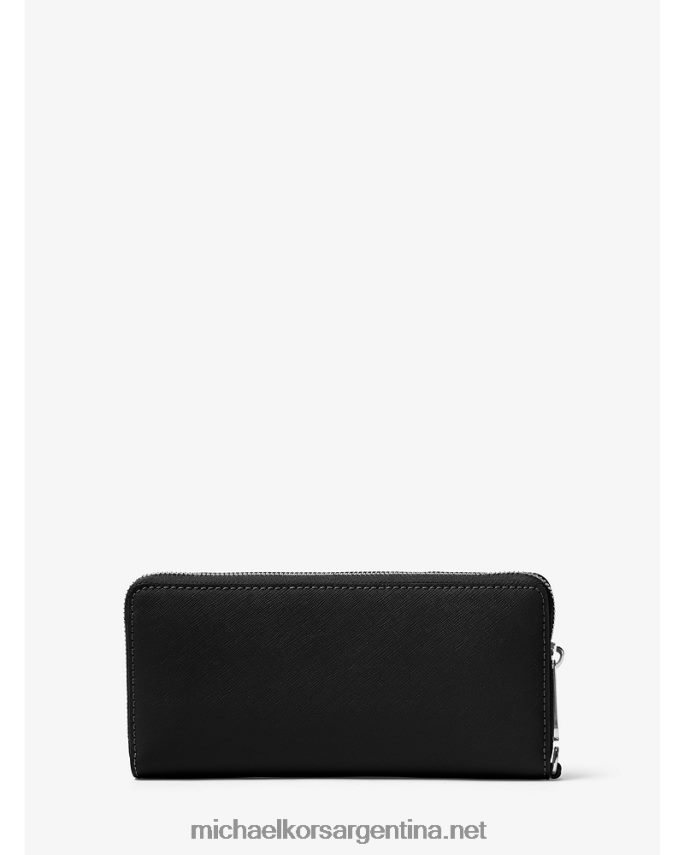 mujer negro cartera continental de piel saffiano Michael Kors T46HB01623