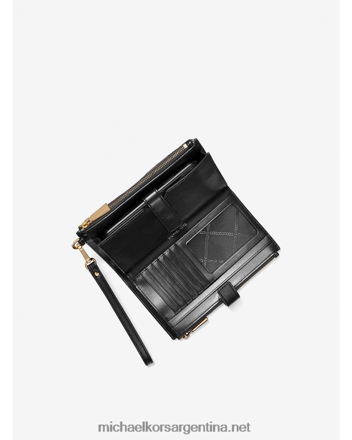 mujer negro cartera para smartphone adele de piel tejida Michael Kors T46HB01584