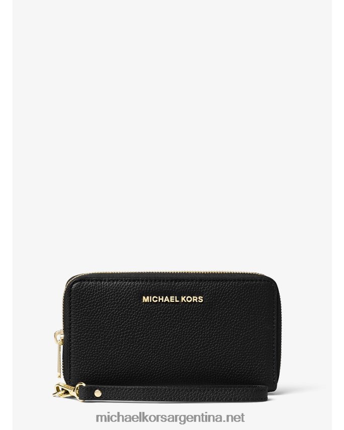 mujer negro cartera para smartphone grande de piel Michael Kors T46HB01593