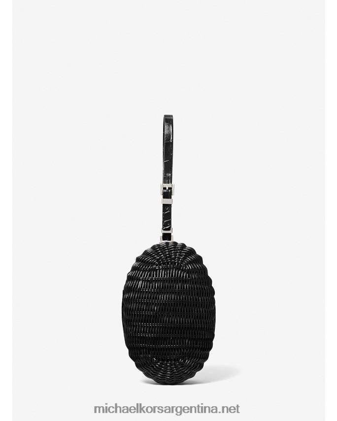 mujer negro colección gramercy mimbre y cuero repujado de cocodrilo minaudiere Michael Kors T46HB01637