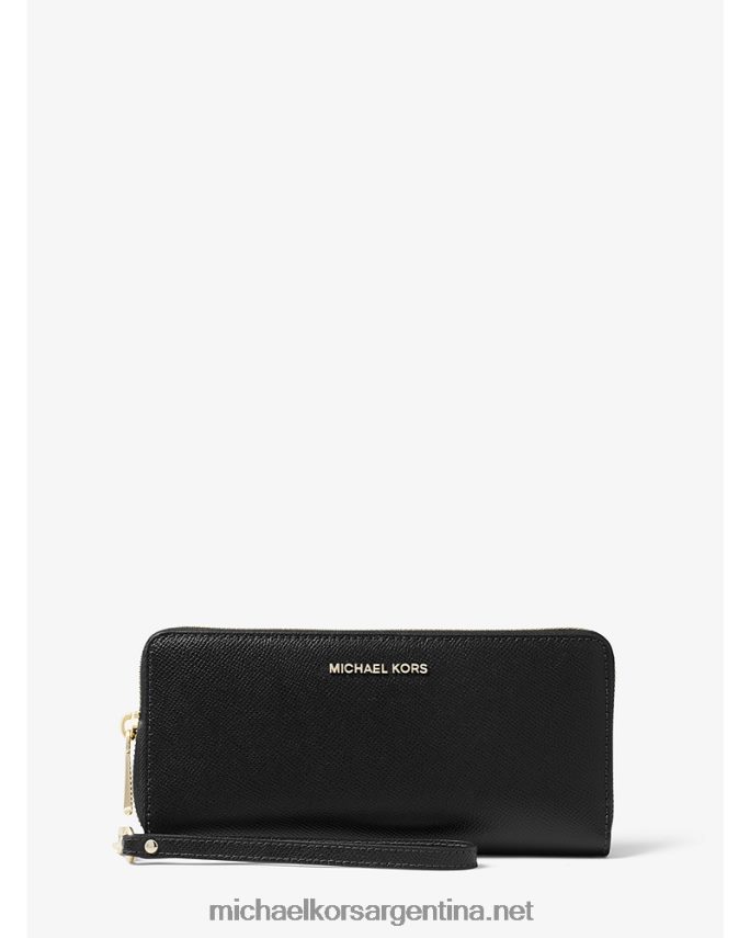 mujer negro pulsera continental de cuero Michael Kors T46HB01619