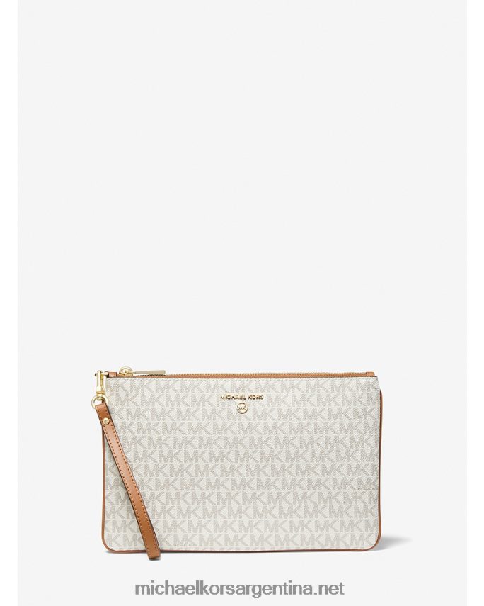 mujer vainilla/bellota bolso de mano grande con logo Michael Kors T46HB01588