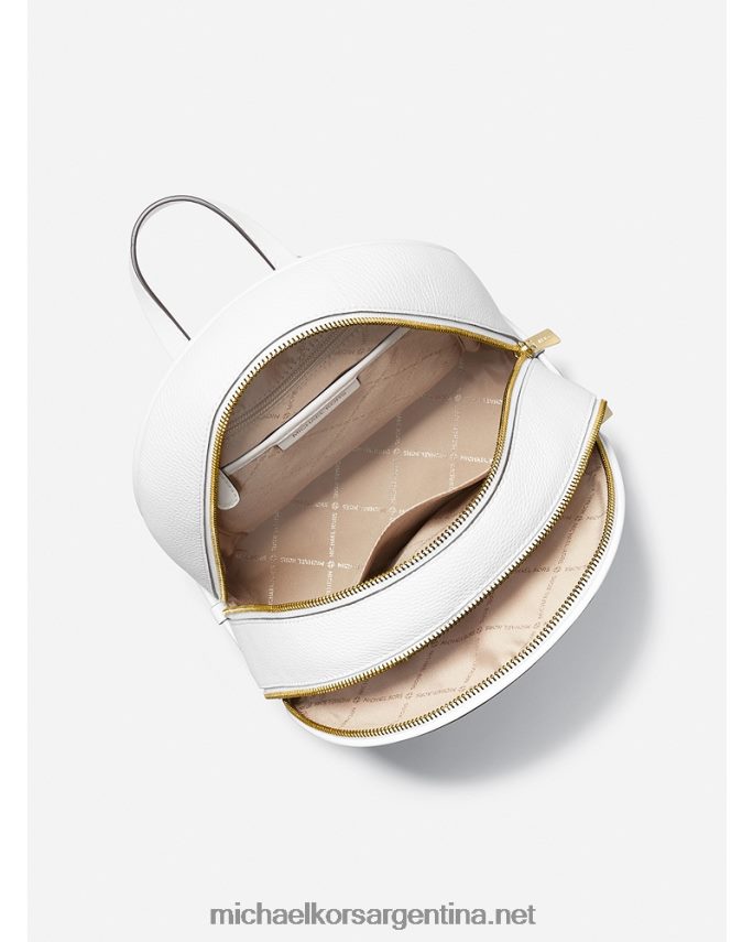 mujer Blanco óptico mochila adina mediana de piel granulada Michael Kors T46HB01222