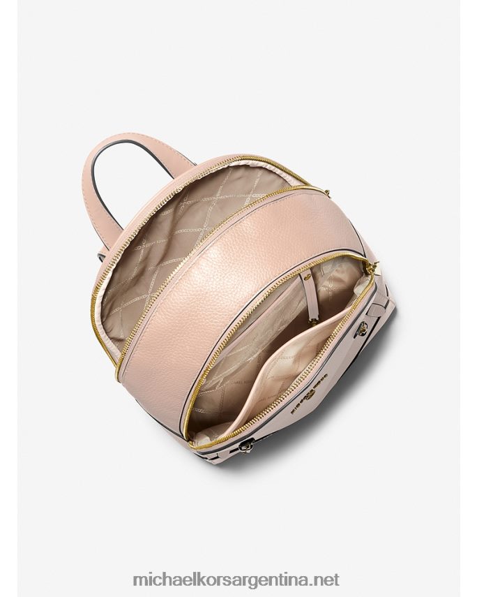 mujer Rosa suave mochila brooklyn mediana de piel granulada Michael Kors T46HB01209