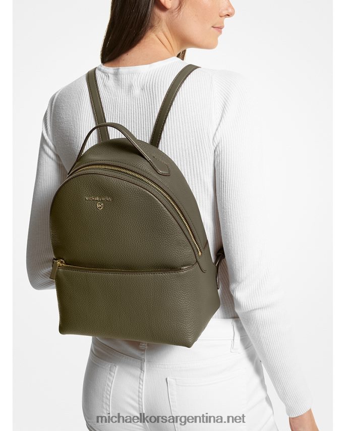 mujer aceituna mochila valerie mediana de piel granulada Michael Kors T46HB01229