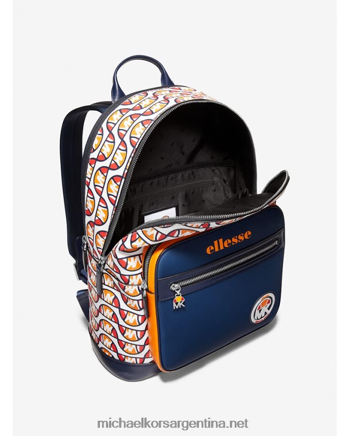 mujer brillante mochila de lona estampada mk x ellesse hudson Michael Kors T46HB01289