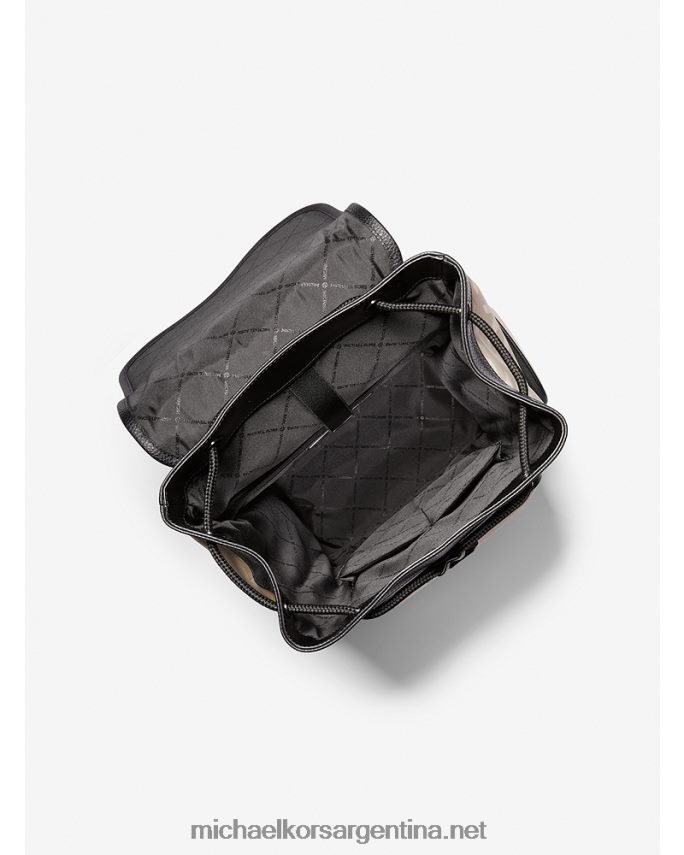 mujer cáñamo mochila utilitaria de nailon con logo kent en jacquard Michael Kors T46HB01273