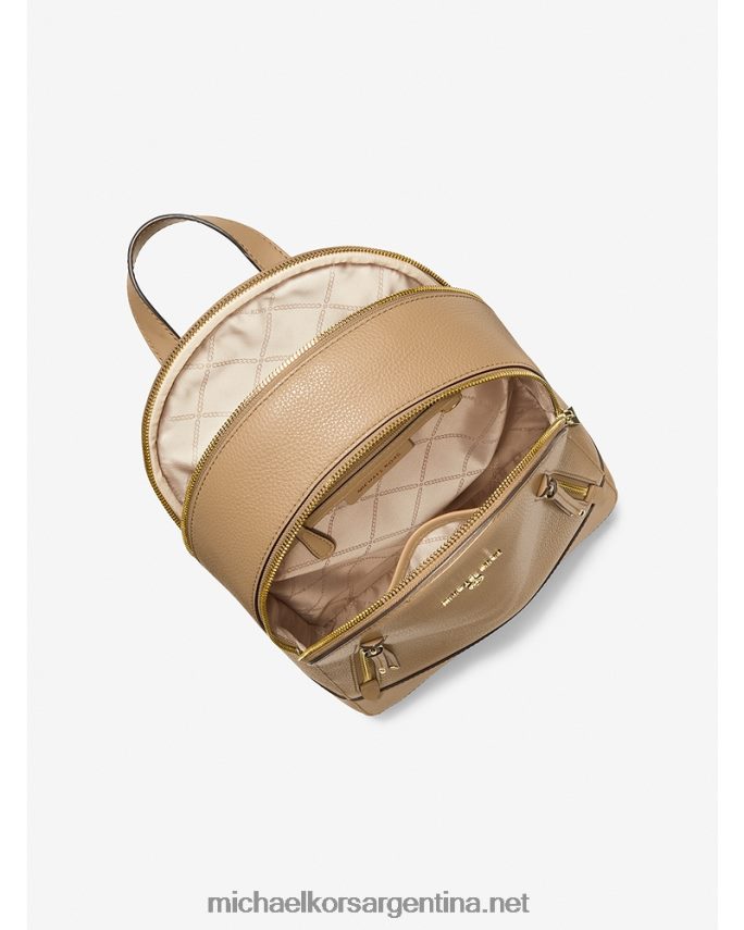 mujer camello mochila brooklyn mediana de piel granulada Michael Kors T46HB01204