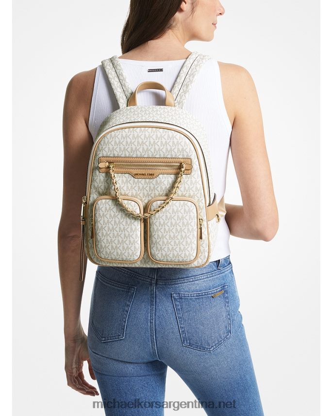 mujer camello mochila elliot mediana con logo Michael Kors T46HB01227