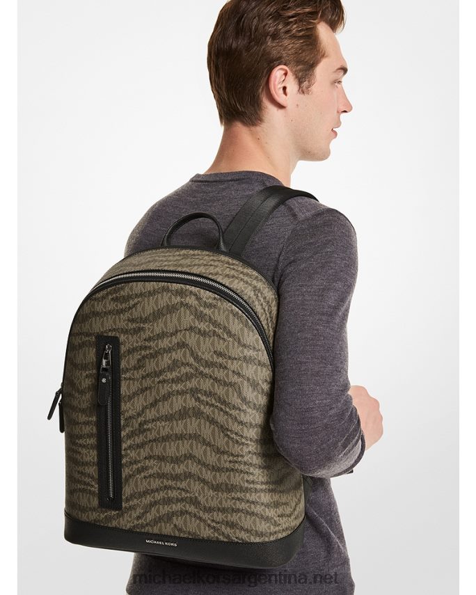 mujer combo de aceitunas mochila hudson slim con estampado animal Michael Kors T46HB01263