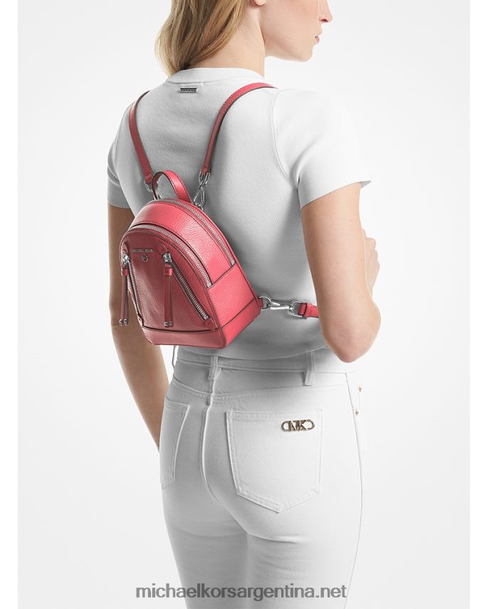 mujer geranio mochila brooklyn extrapequeña de piel granulada Michael Kors T46HB01216